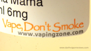 Vaping Zone E-Liquid Bottle Label